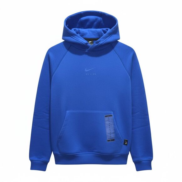 Nike Air Unisex Hoodie Size M Blue Pullover Sweatshirt Kangaroo Pocket NWT - Picture 2 of 14